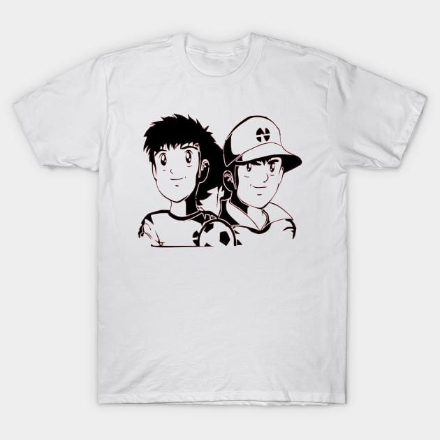 Tsubasa and Genzo Captain Tsubasa T-Shirt by OtakuPapercraft